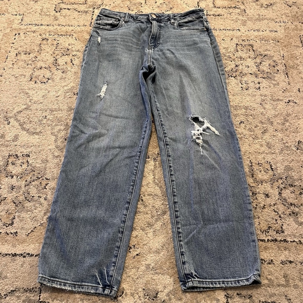 KUT Boyfriend Distressed Sz 10 Retro Vibe 90s Y2K Streetwear